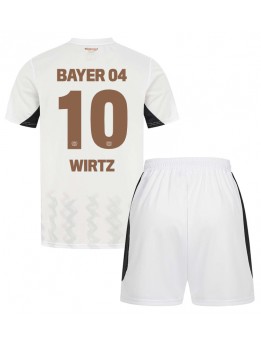 Bayer Leverkusen Florian Wirtz #10 Dječji Gostujuci Dres kompleti 2024-25 Kratak Rukavima (+ kratke hlače)